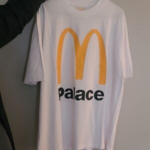 Palace White T-Shirt with Yellow and Black Logo